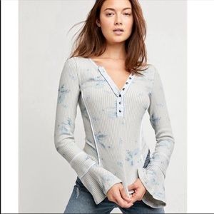 Free people medium henley flare sleeve